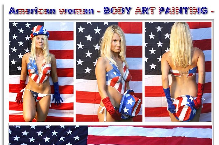 stars and stripes bodypaint