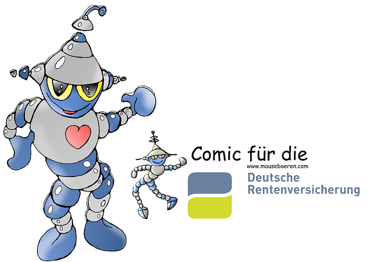 Comic Illustration fr die Deutsche Rentenversicherung von Christine Dumbsky, www.mausebaeren.com
