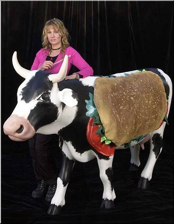 a bit ironic christine's burger cow