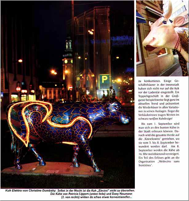 the light cow Electra was created by Christine Dumbsky