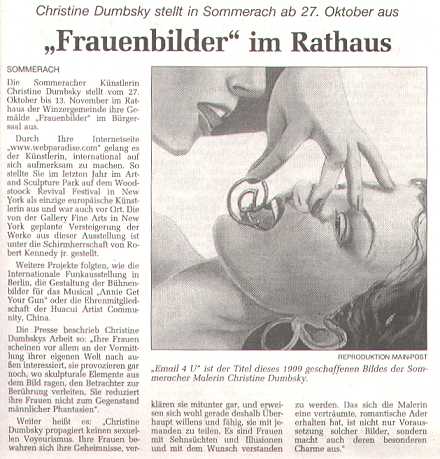 a positive article about Christine's work