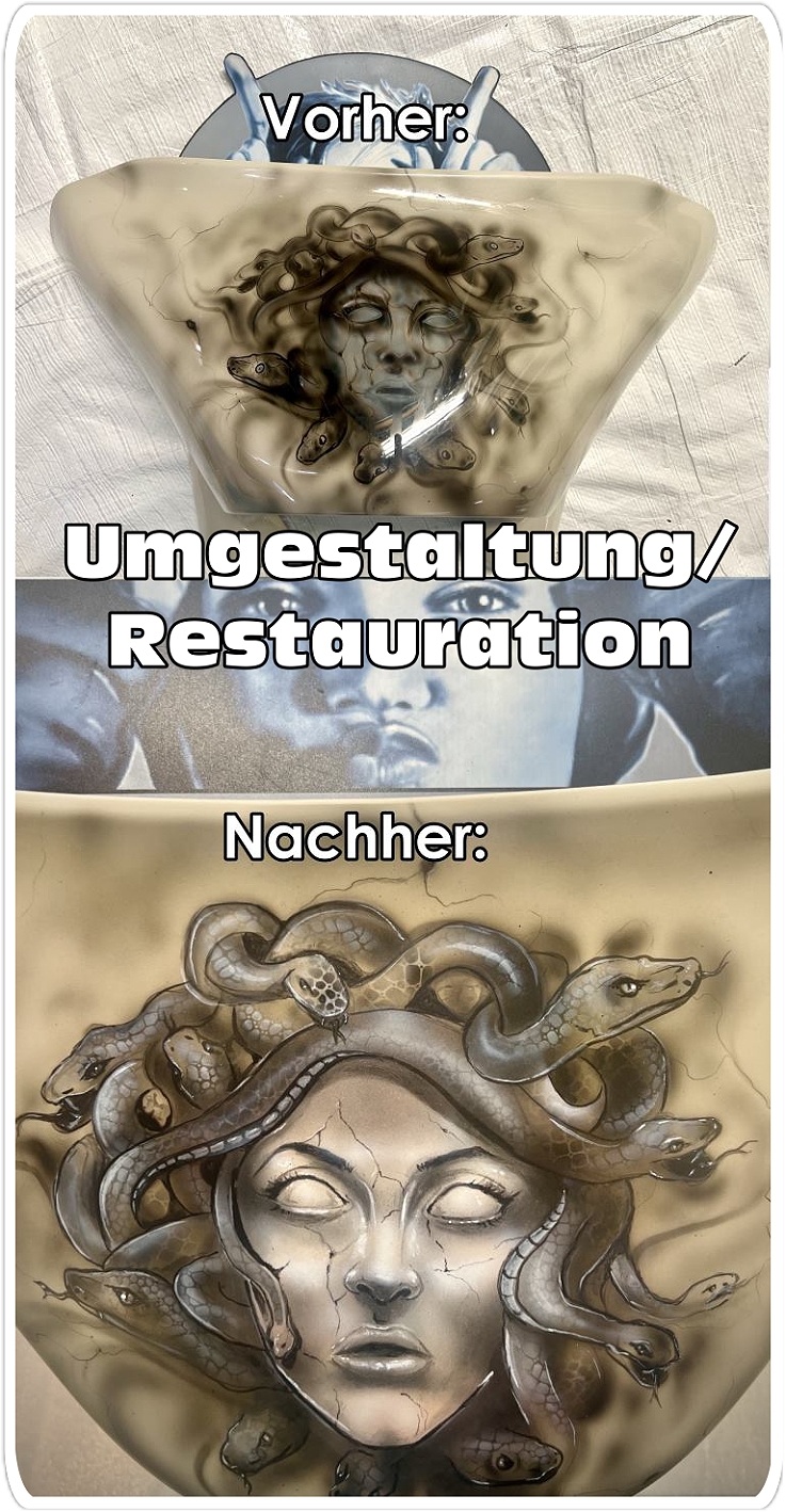 best of airbrush  restauration umgestaltung neugestaltung nach kunden wunsch vom top airbrush artist christine dumbsky